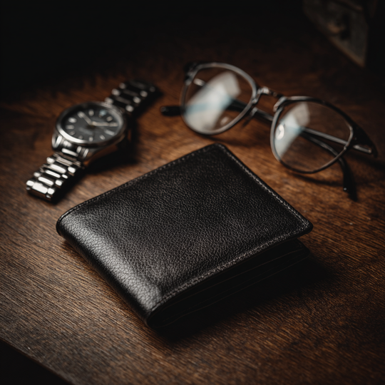 Derin Siyahın Asaleti: Erkekler İçin En Şık Deri Cüzdan ve Kartlık Seçimi