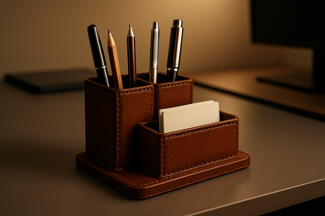 Deri Organizer Seçimi: Ofis Masasına Prestij Katmanın 6 Yolu