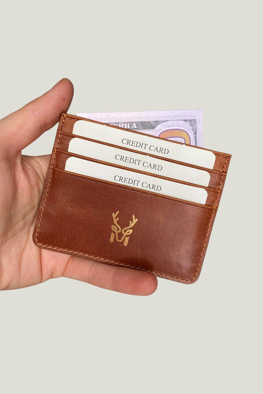 Ducal - Hakiki Deri Ultra İnce Kartlık, Minimalist Kredi Kartı Kılıfı, Slim Kart Koruyucu - Taba - Modica Deri