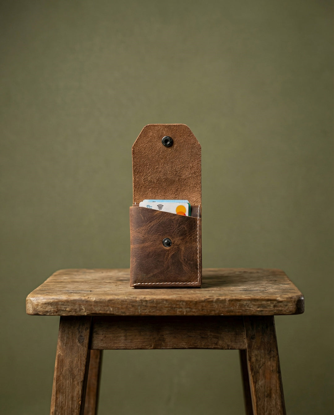  Modica Farine - Hakiki Deri El Yapımı Minimal Erkek Cüzdan – 9 Kart Bölmeli, İnce ve Şık Tasarım,