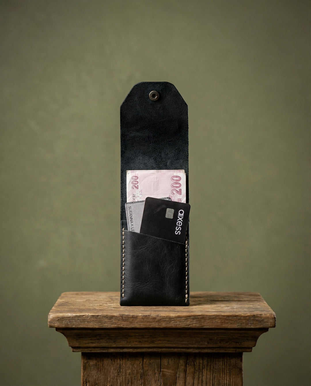  Modica Farine - Hakiki Deri El Yapımı Minimal Erkek Cüzdan – 9 Kart Bölmeli, İnce ve Şık Tasarım,