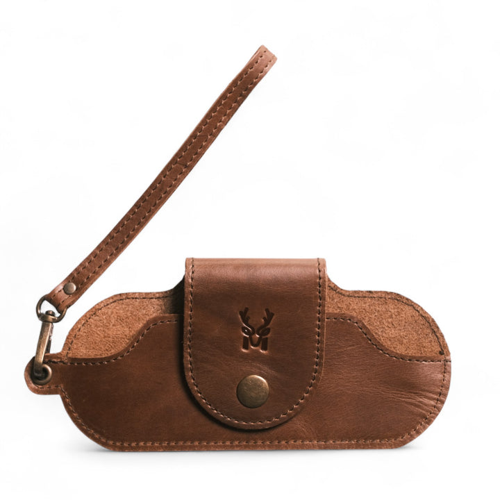 Modica Manila - Hakiki Deri Gözlük Kılıfı | El Tutma Saplı, Şık ve Dayanıklı Unisex Tasarım