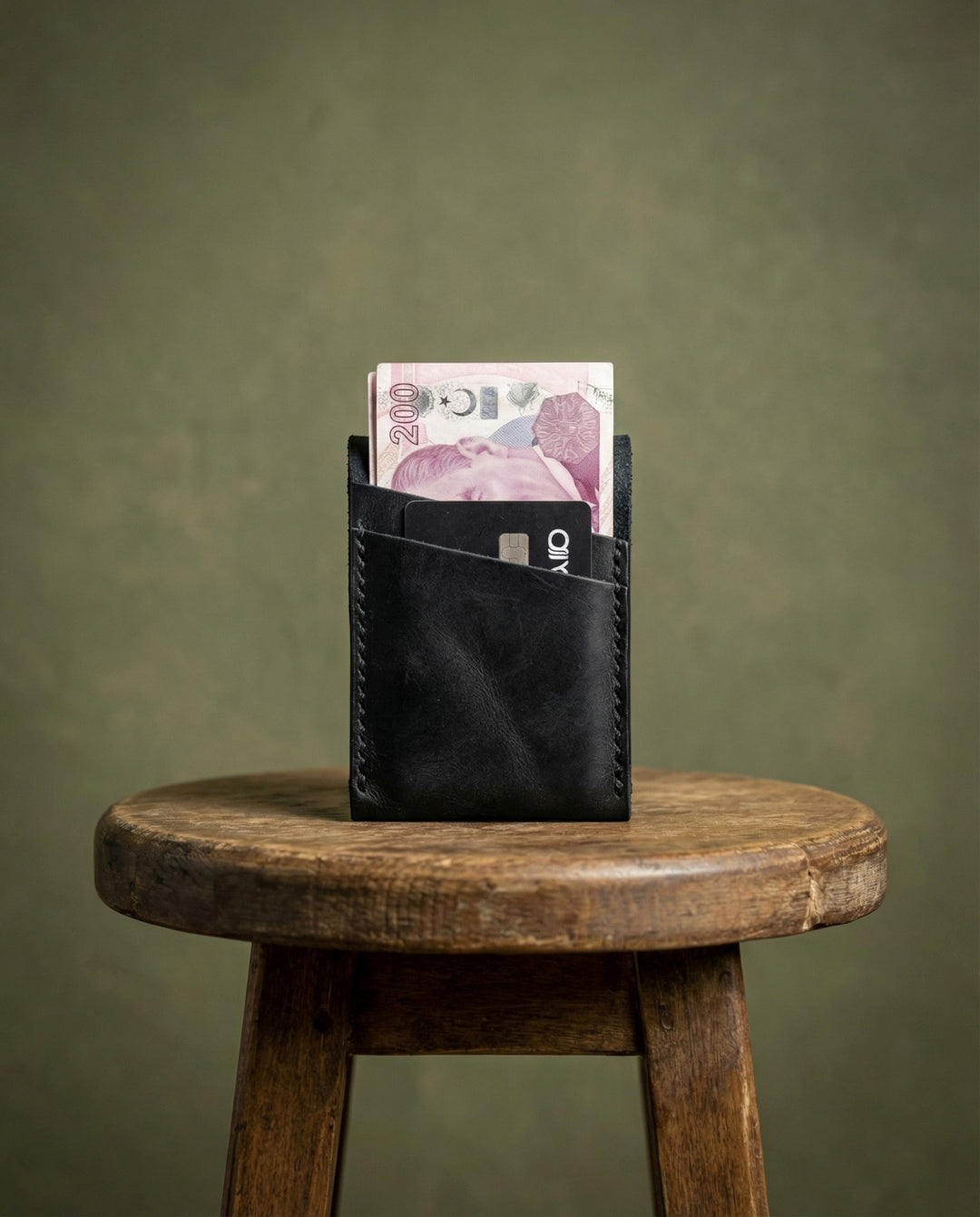  Modica Farine - Hakiki Deri El Yapımı Minimal Erkek Cüzdan – 9 Kart Bölmeli, İnce ve Şık Tasarım,