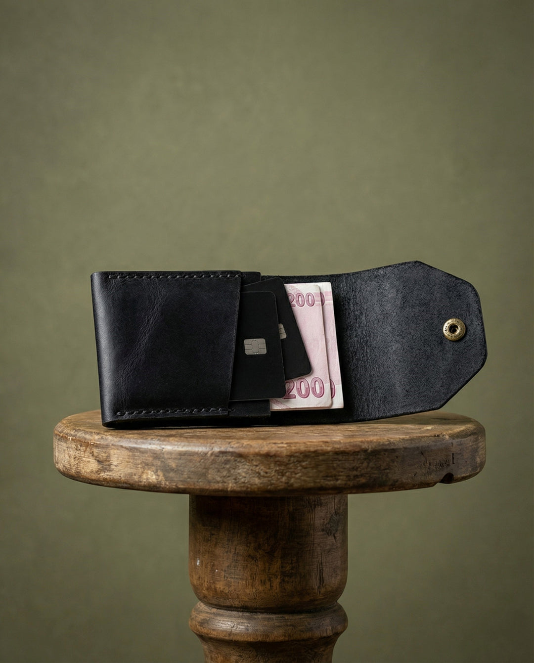  Modica Farine - Hakiki Deri El Yapımı Minimal Erkek Cüzdan – 9 Kart Bölmeli, İnce ve Şık Tasarım,