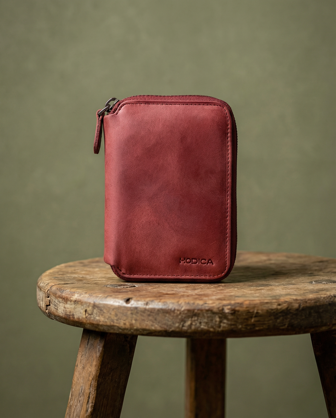 Modica Erkek Bordo Cuzdan Hakiki Deri 10 Kart Bölmeli Fermuarli Para Bolmeli Cuzdan 