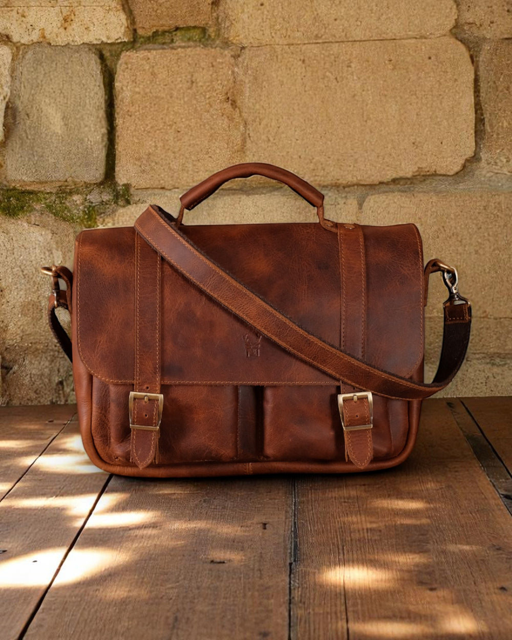 Toscana Hakiki Deri Postacı ve Evrak Çantası – Zanaatkârlığın Zamansız Yorumuyla Tanışın - Kahverengi - Modica Deri