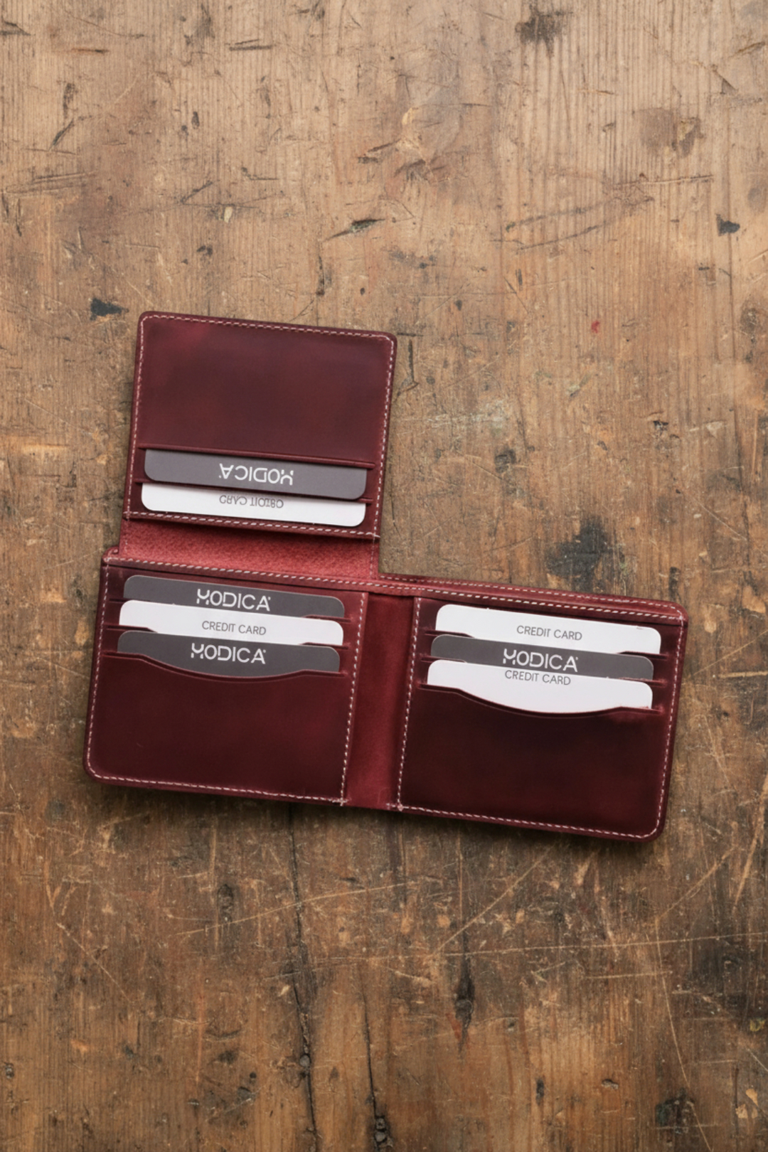 Cosmos - Hakiki Deri Kimlik Bölmeli Natürel Erkek Cüzdan