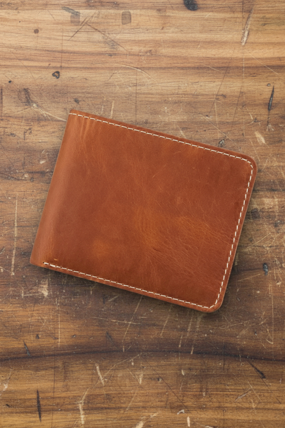 Cosmos - Hakiki Deri Kimlik Bölmeli Natürel Erkek Cüzdan