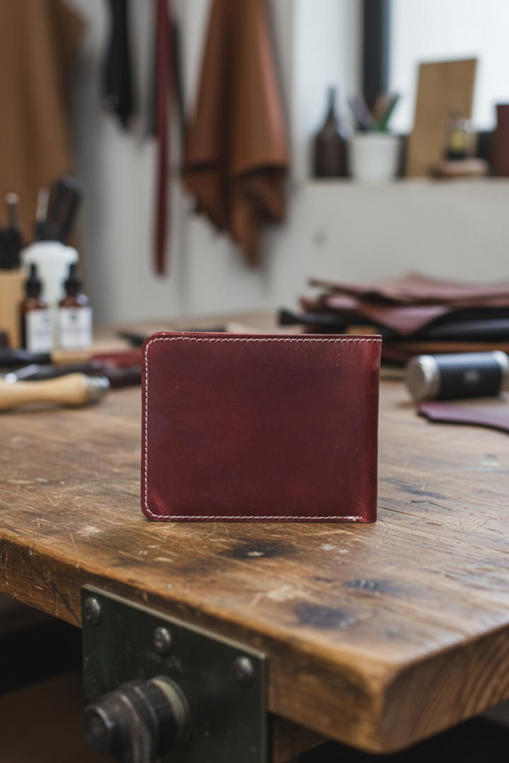 Cosmos - Hakiki Deri Kimlik Bölmeli Natürel Erkek Cüzdan