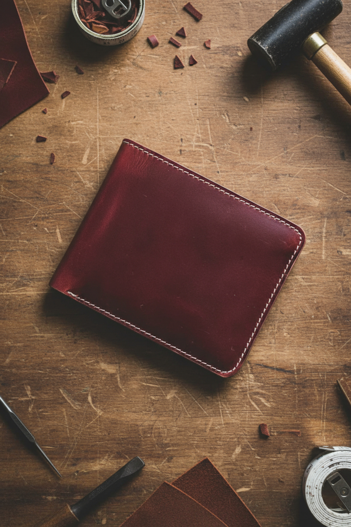 Cosmos - Hakiki Deri Kimlik Bölmeli Natürel Erkek Cüzdan