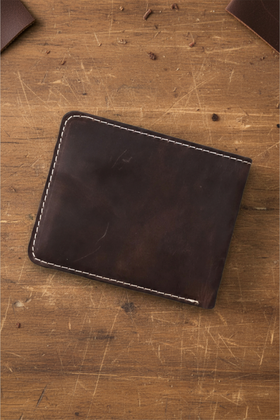 Cosmos - Hakiki Deri Kimlik Bölmeli Natürel Erkek Cüzdan