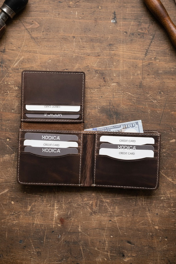 Hakiki Deri Hediye Seti: Cosmos Cüzdan + Zey Kalemlik + Mesa Anahtarlık