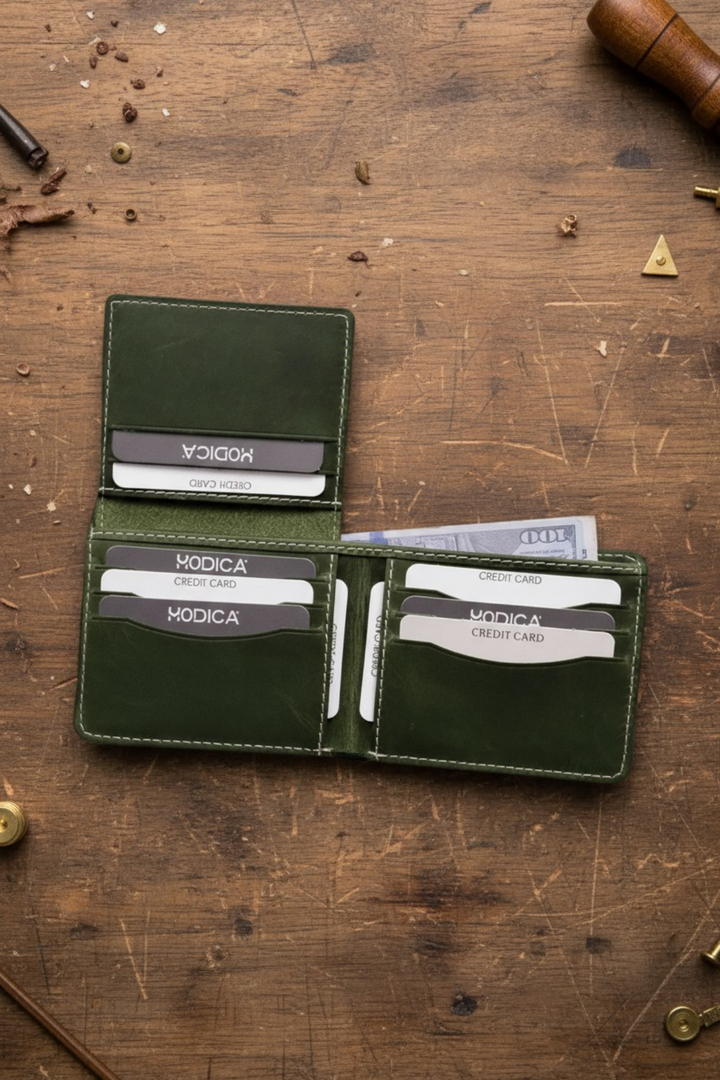 Cosmos - Hakiki Deri Kimlik Bölmeli Natürel Erkek Cüzdan