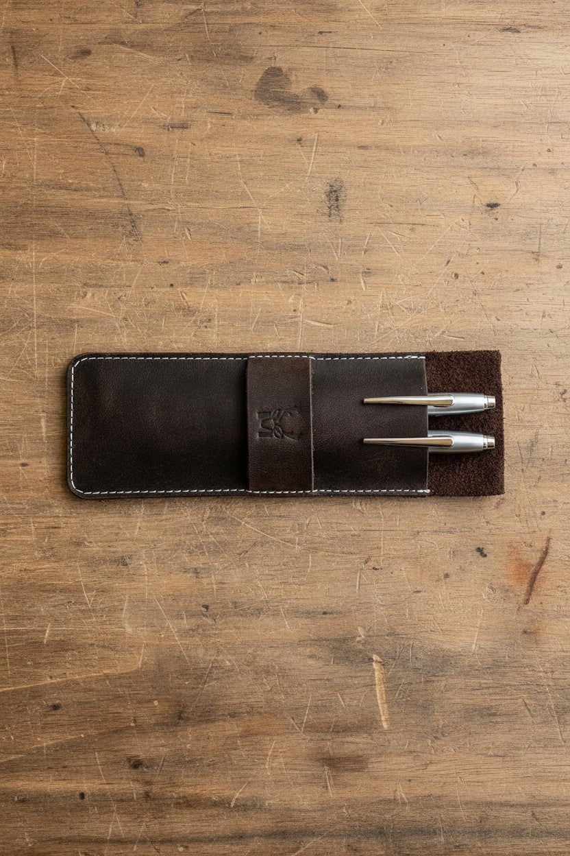 Hakiki Deri Hediye Seti: Cosmos Cüzdan + Zey Kalemlik + Mesa Anahtarlık