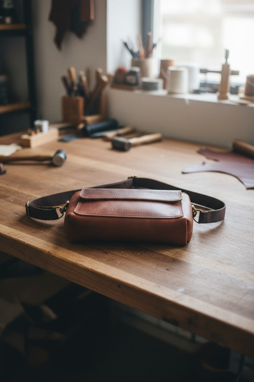 Hakiki Deri Hediye Seti – El/Omuz Çantası + Kartlık + Anahtarlık