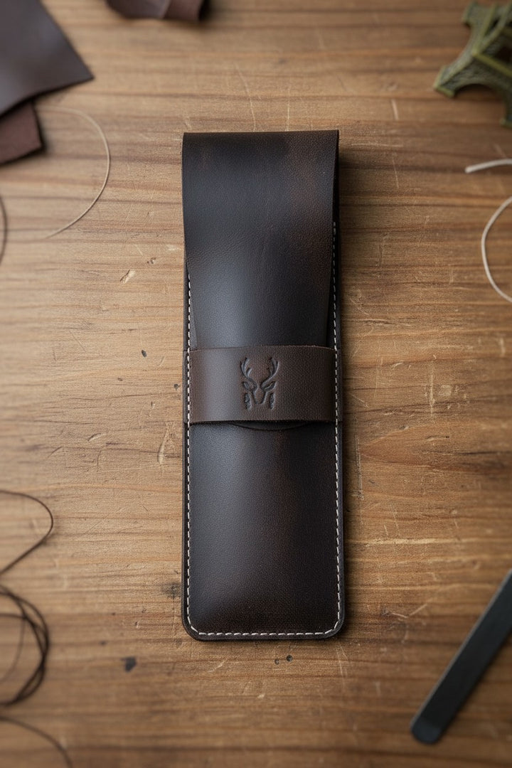 Hakiki Deri Hediye Seti: Cosmos Cüzdan + Zey Kalemlik + Mesa Anahtarlık