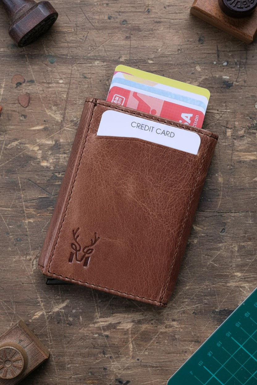 Hakiki Deri 3'lü Seyahat Seti – Mekanizmalı RFID Cüzdan + Pasaport Kılıfı + Anahtarlık