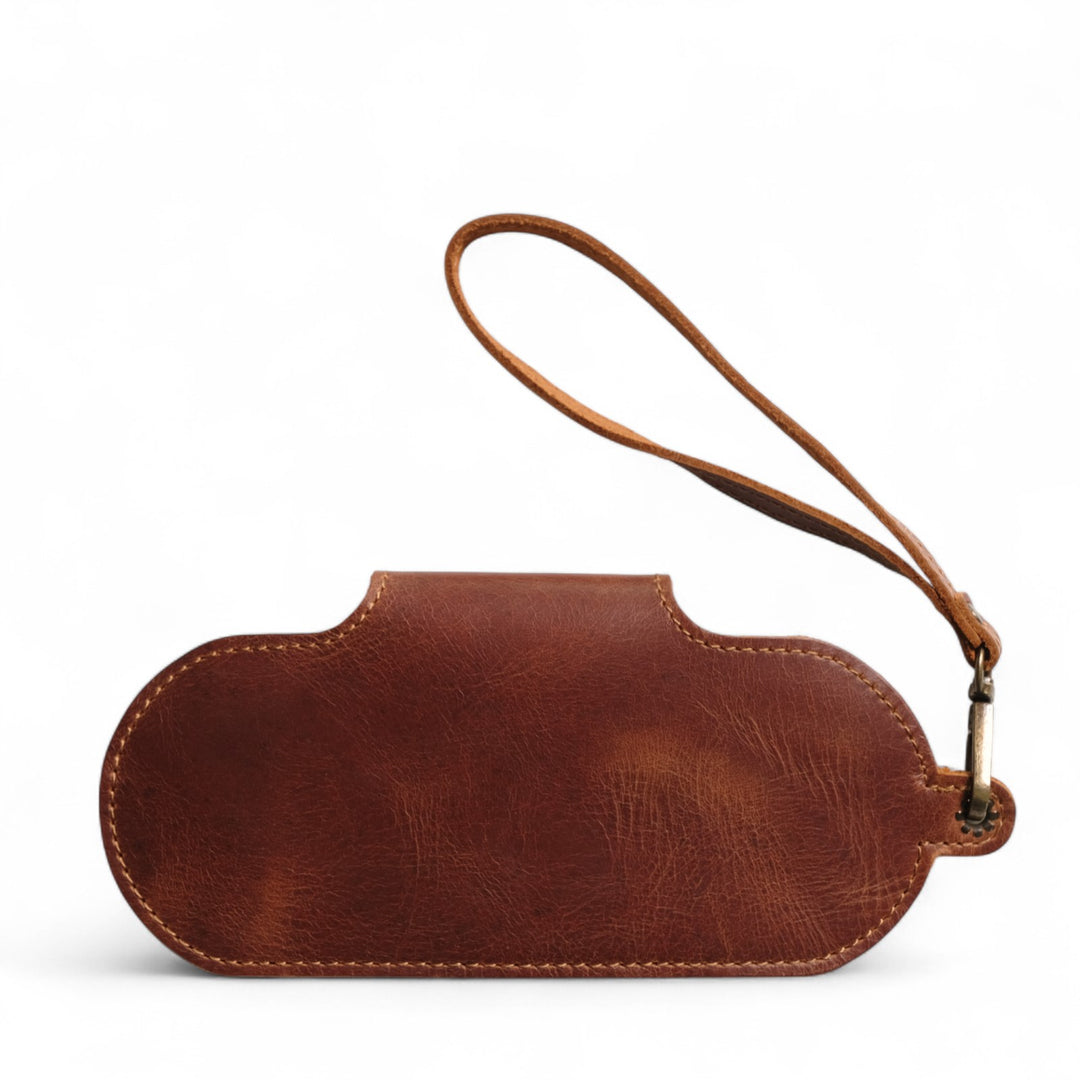 Modica Manila - Hakiki Deri Gözlük Kılıfı | El Tutma Saplı, Şık ve Dayanıklı Unisex Tasarım