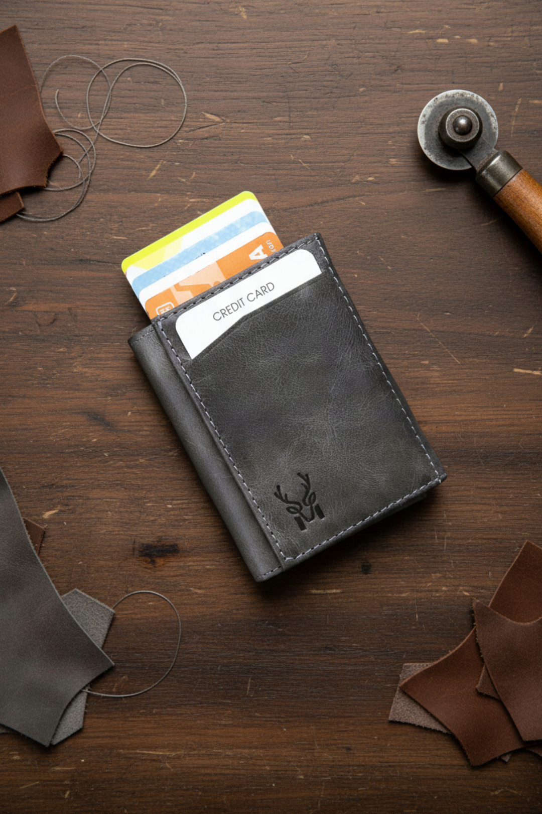 Modica Pescol - Hakiki Deri RFID Korumalı Otomatik Mekanizmalı Akıllı Kartlık/Cüzdan (Premium)