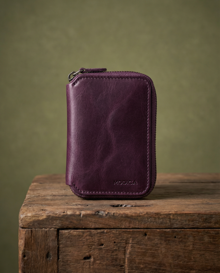 Porto - Hakiki Deri Fermuarlı Cüzdan