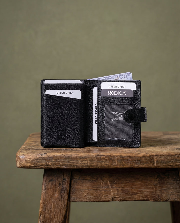 Orlando - Hakiki Deri Mekanizmalı Rfid Korumalı Erkek Cüzdan