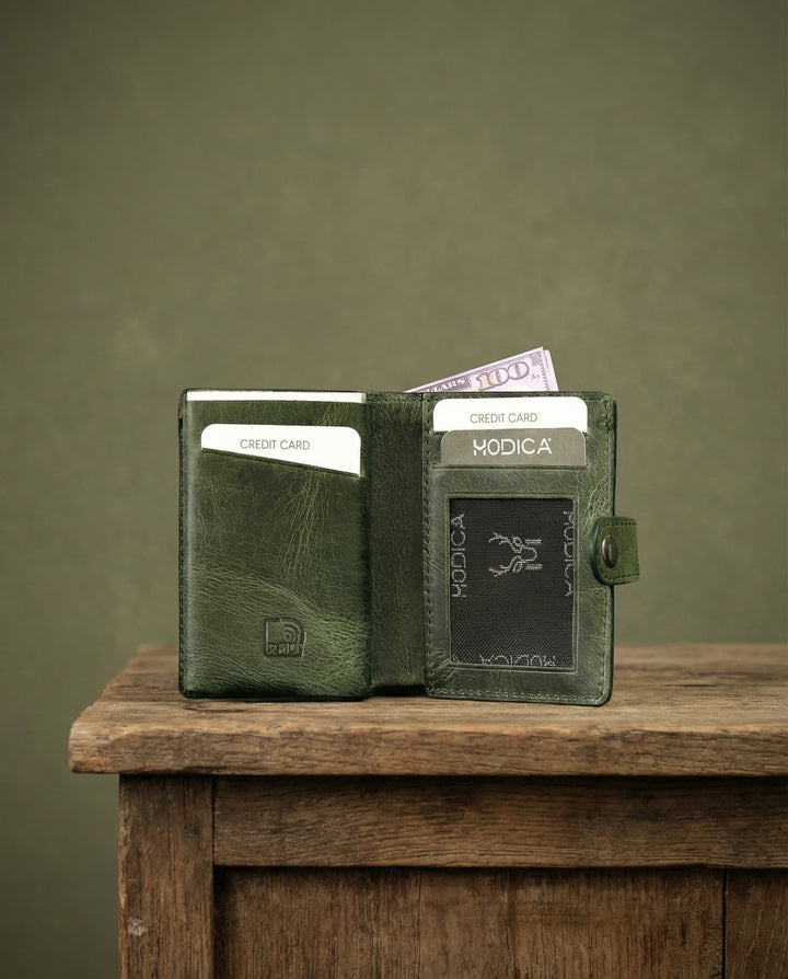 Orlando - Hakiki Deri Mekanizmalı Rfid Korumalı Erkek Cüzdan