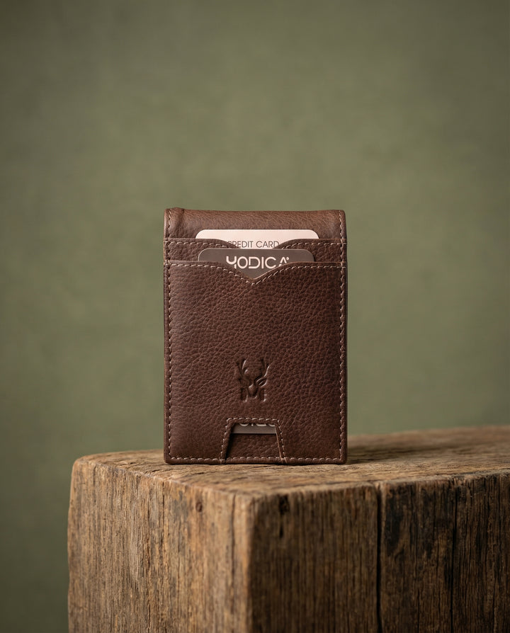 Arena - Hakiki Deri Minimalist Para Klipsli Erkek Cüzdan