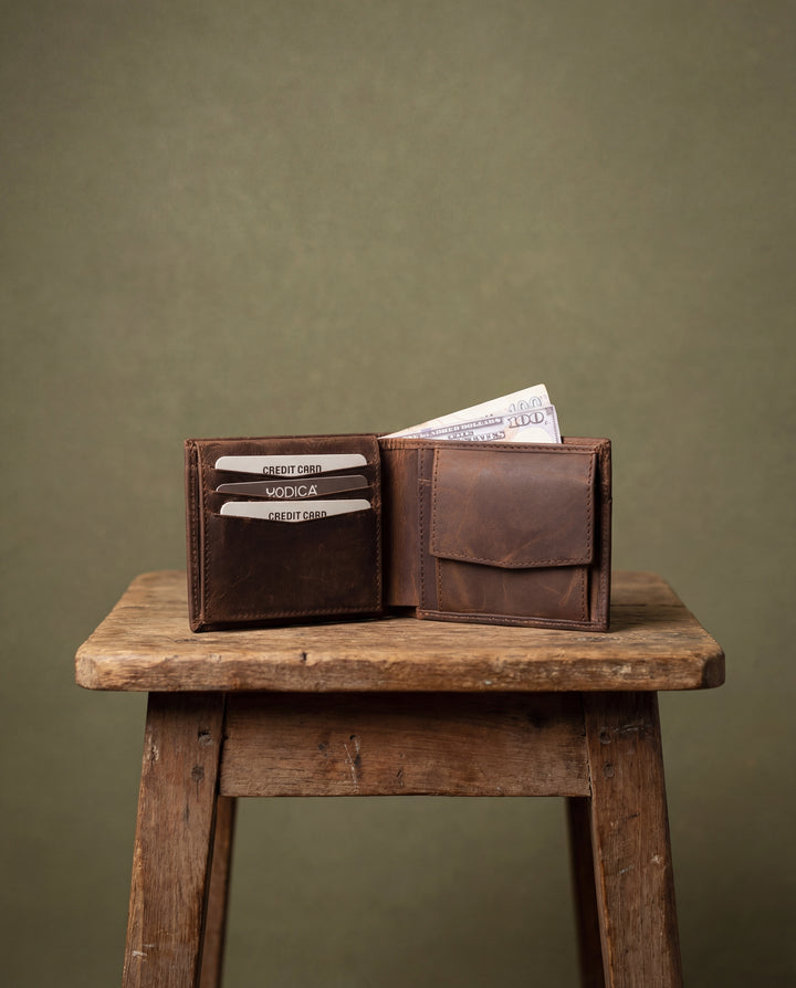 Zendar - Hakiki Deri Bozuk Para Bölmeli Klasik Erkek Cüzdan