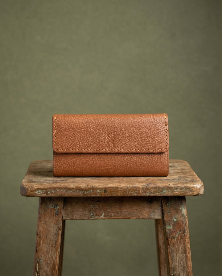 Tampa - Hakiki Deri Mıknatıslı Telefon Bölmeli Kadın Cüzdan - Modica Deri