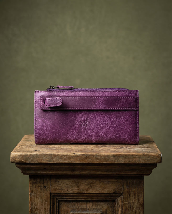 Mannu - Elite Serie El Bantlı Hakiki Deri Uzun Cüzdan - Modica Deri