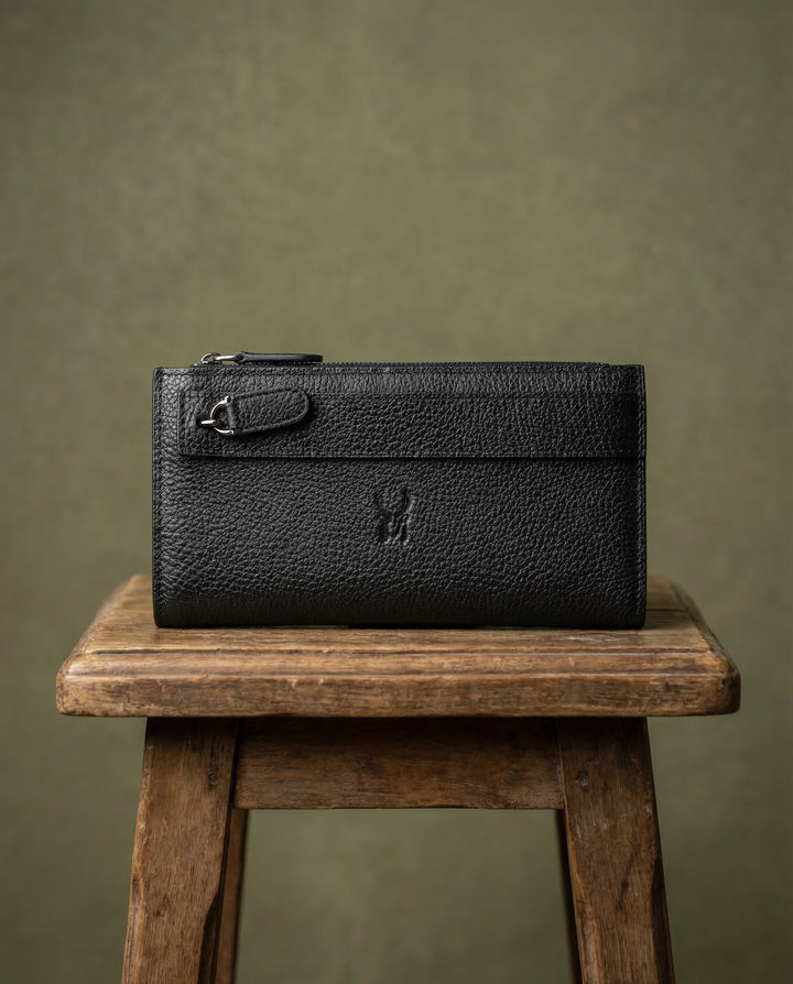 Mannu - Elite Serie El Bantlı Hakiki Deri Uzun Cüzdan - Modica Deri