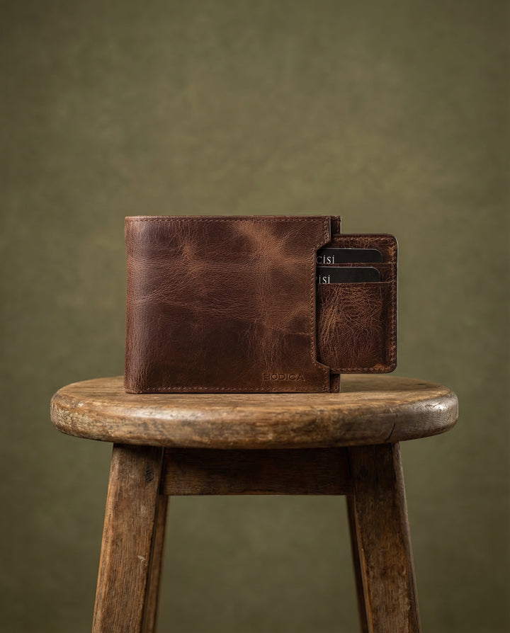 Dallas - Kanguru Bölmeli Hakiki Deri Erkek Cüzdan - Modica Deri