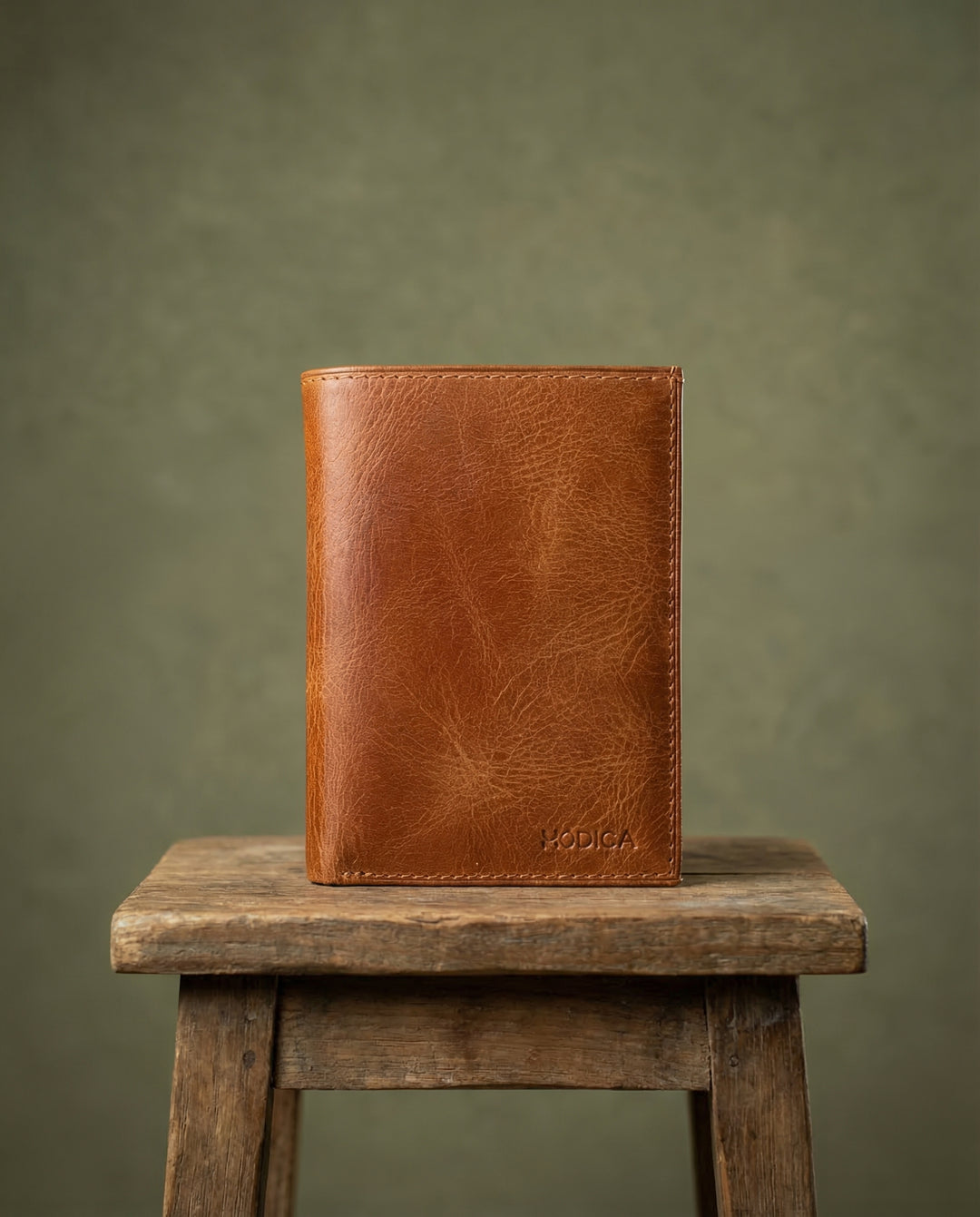 Eretna - Hakiki Deri Bozuk Para Bölmeli Erkek Cüzdan - Taba - Modica Deri