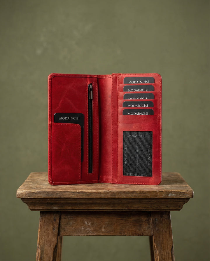 Boston - Hakiki Deri Telefon Bölmeli Cüzdan + Kartlık