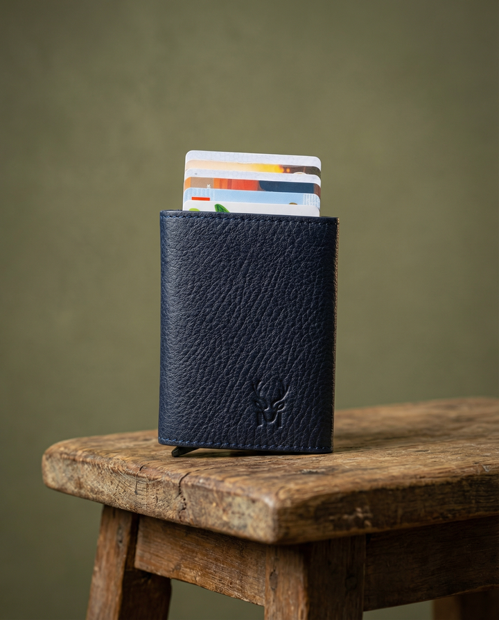 Papola - Hakiki Deri Otomatik Mekanizmalı Rfid Akıllı Kartlık &amp; Cüzdan