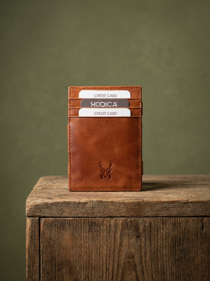 Lotus - Hakiki Deri RFID Korumalı Sihirbaz Cüzdan